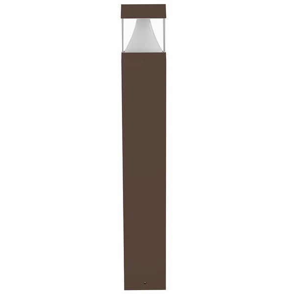 Westgate BOL-42-S-C-C-MCTP-BRBOLLARD 42in SQUARE FLAT TOP LOUVER CLEAR LENS ADJ. 12-22W 30/40/50K, BRONZ BOL-42-S-C-C-MCTP-BR - main